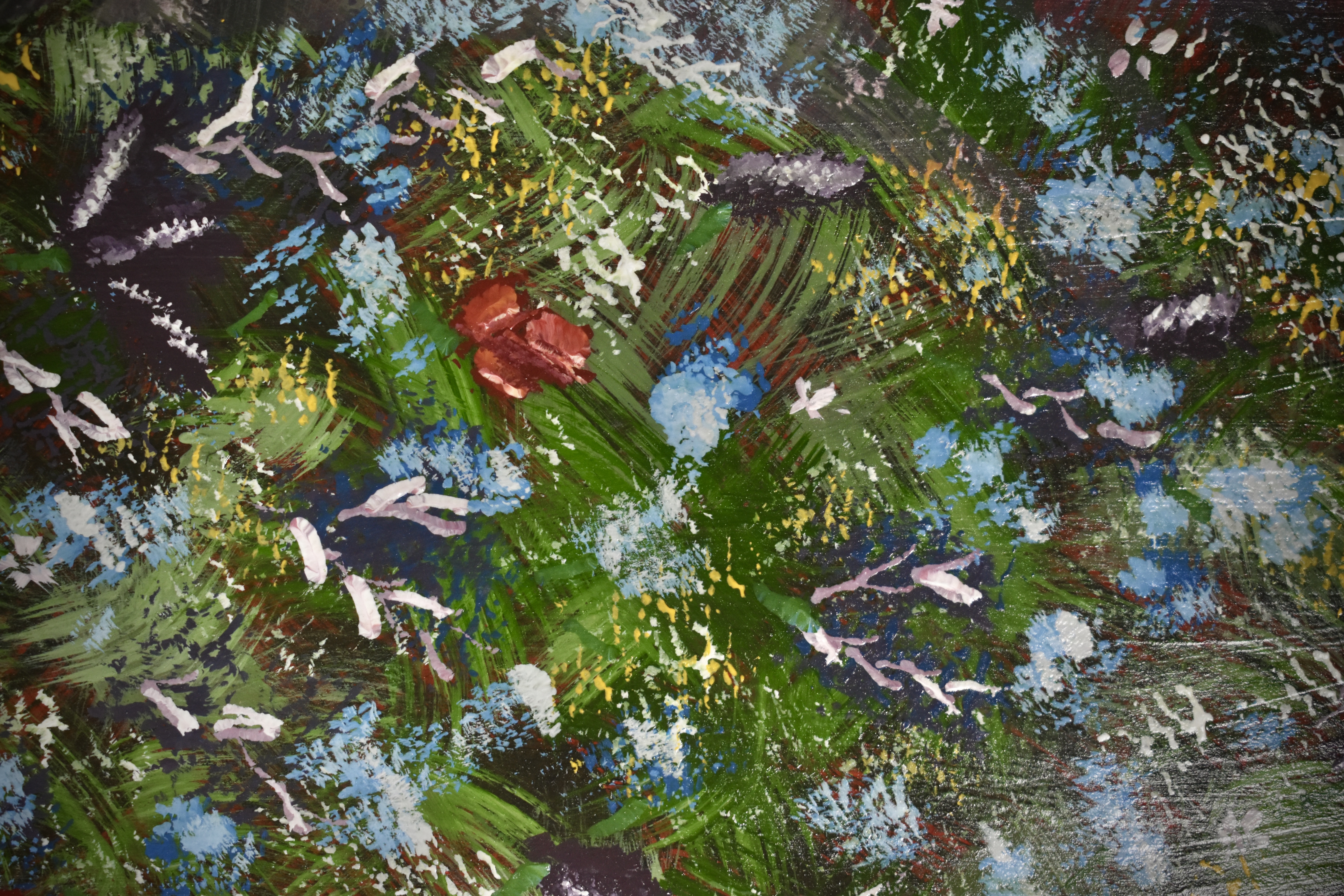 flowers painting photograph up close